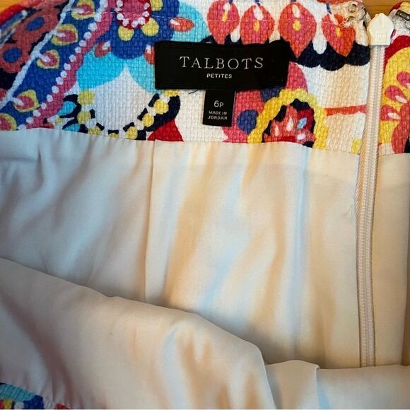 Talbots Paisley Mini Skirt Size 6 P - Picture 4 of 4